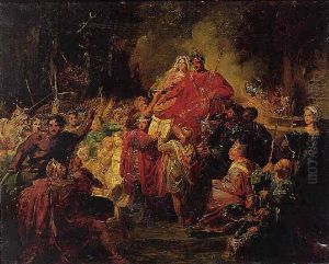 Avenement De Pepin Le Bref Au Trone by Felix Auvray