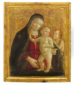 Madonna And Child With The Young John The Baptist by Bernardino Fungai