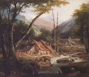 Alpine Landscape by Heinrich Funk