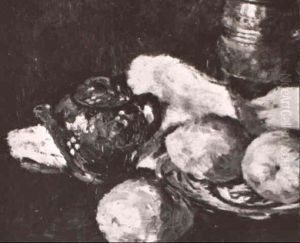 Still Life With Fruit, Tankard And Jug by Heinrich Funk