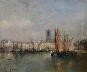 Le Port La Rochelle by Albert Tibule Furcy De Lavault