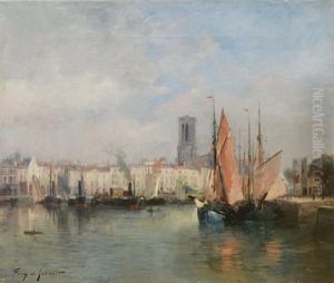 Le Port De La Rochelle by Albert Tibule Furcy De Lavault