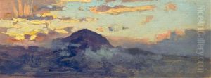 A Sky Study Above Mountain Landscape