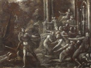 Diana Con Le Ninfe Sorprese Da Atteone by Francesco Furini