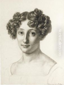 Portrait Of A Lady, Said To Be A Self-portrait by Pauline Auzou