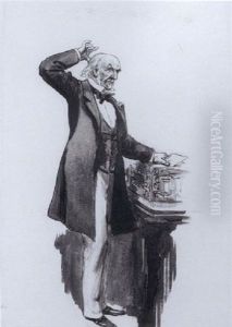 Gladstone At The Dispatch Box by Harry Furniss