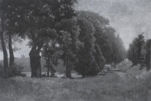 Allee Bei Potsdam Mit Sichbarer Kuppel Von Sansoucci - view 1