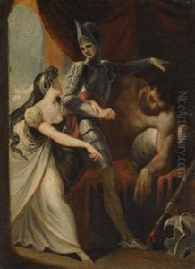 Huon Rescuing Angela From The Giant Angulaffer (from Wieland's Oberon)