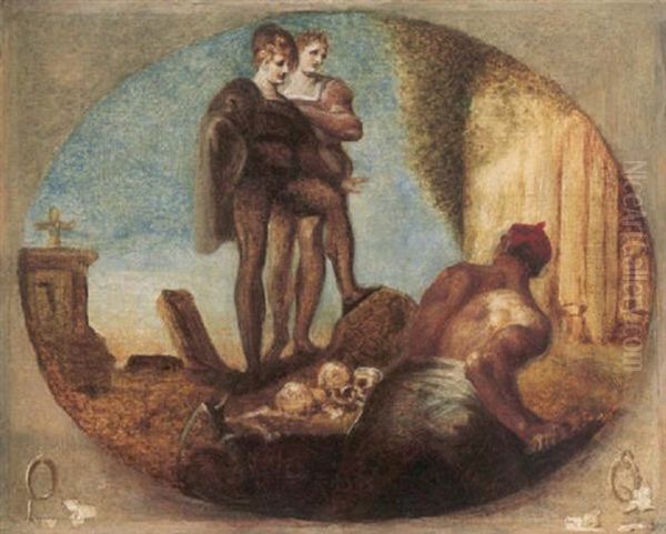 Hamlet, Horatio And The Grave Digger (shakespeare, Hamlet, Act 5, Scene 1) - view 1