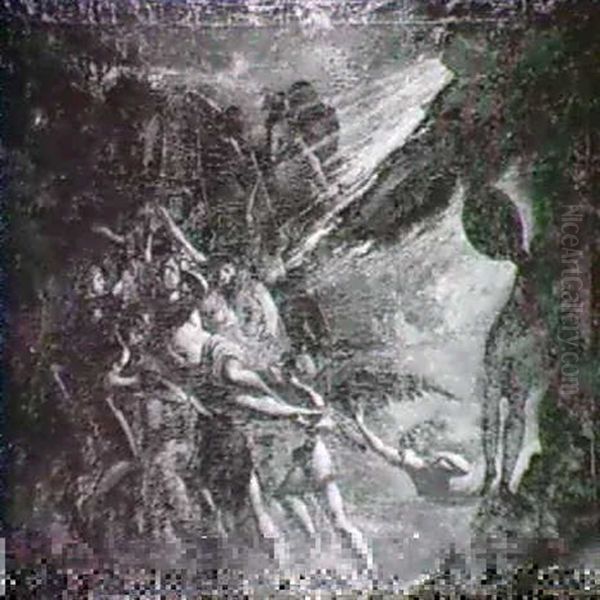 "satan Rising Through Chaos", Scene From Milton's Paradise Lost. (unframed). - view 1