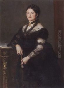 Bildnis Einer Dame In Schwarzem Spitzengewand by Wilhelm Heinrich Fussli