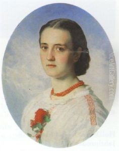 Portrat Einer Jungen Frau Mit Korallenkette by Wilhelm Heinrich Fussli