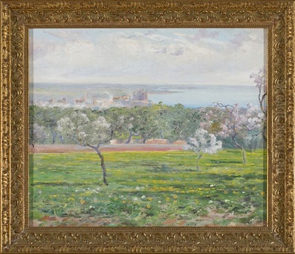 Vista De Palma De Mallorca Con Almendros En Flor - view 1