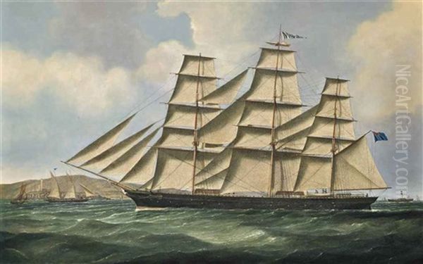 The Clipper John R. Worcester Outward-bound From The Clyde Off Pladda Island - view 1
