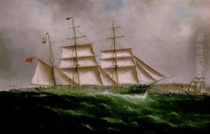 The Barque "clifton" Coming Into Port by Samuel Holburn Fyfe