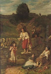 The Faggot Gatherers by William Baxter Collier Fyfe