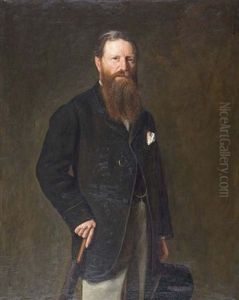Portrait Of A Gentleman In A Top Hat by William Baxter Collier Fyfe
