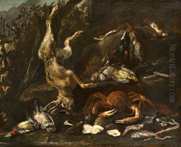 Hunting Still Life With Hare And Other Animals - view 1