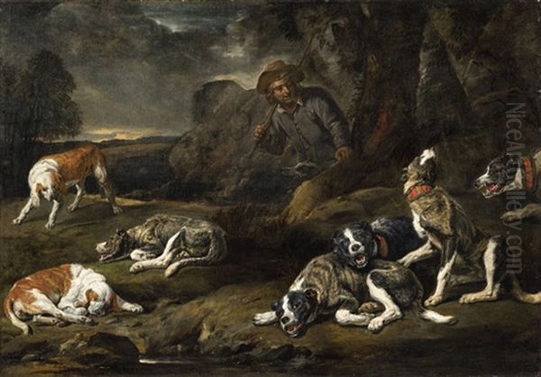 Landscape With Dogs And A Huntsman - view 1