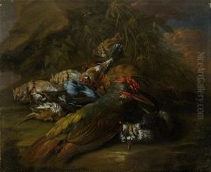 Jagdstillleben Mit Vogel (pair) by Jan Fyt