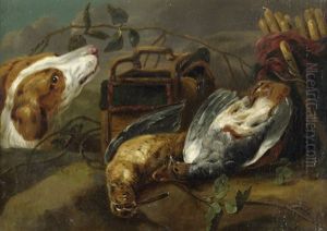 Jagdstilleben Mit Federwild Und Hund by Jan Fyt