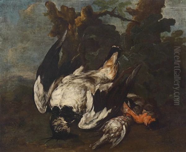 Jagdstillleben Mit Erlegtem Geflugel - view 1