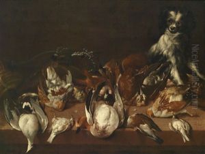 Jagdstillleben Mit Erlegtem Wildgeflugel Und Einem Hund by Jan Fyt