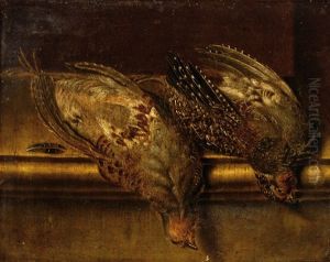 Two Dead Partridges On A Plinth by Jan Fyt