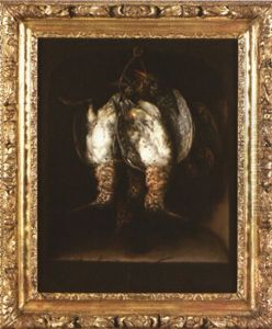 Becasses En Nature Morte Dans Une Niche De Pierre Becasses En Nature Morte Dans Une Niche De Pierre
