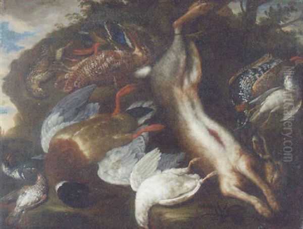 A Still Lfe With Game Birds And A Rabbit - view 1
