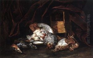 A Still Life Of Fowl In A Landscape