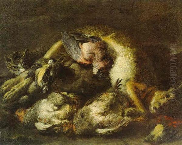 Jagdstilleben Mit Einer Katze - view 1