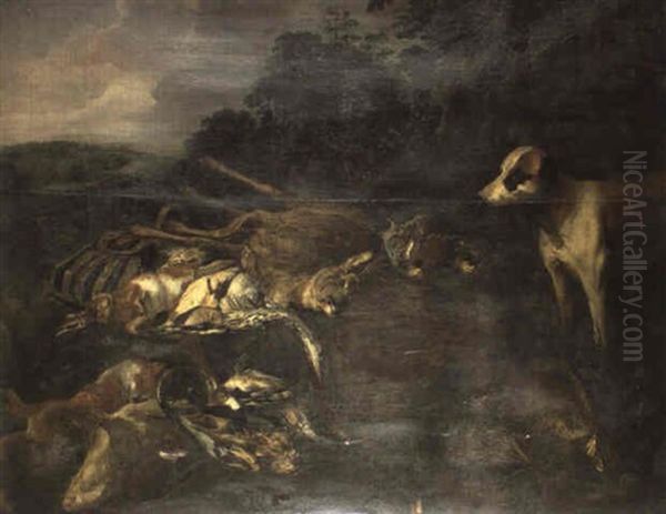 Trophees De Chasse Dans Un Paysage - view 1