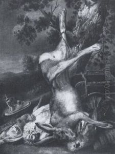 Still Life Of Game And A Gun In A Landscape