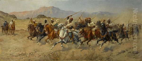 Arab Warriors At Full Charge - view 1
