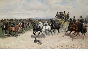The Return From Capannelle, Rome by Giuseppe Gabani