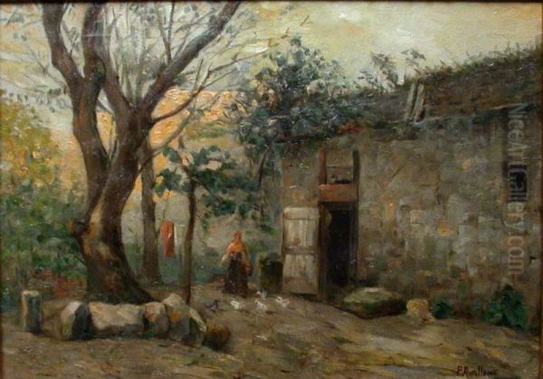 Casale Con Contadina E Galline - view 1
