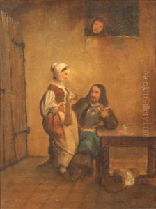 Scene D'interieur by Nicholas Edward Gabe