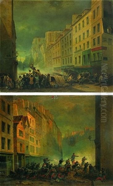 Scenes De Barricades (+ La Mort D'alphonse Baudin Sur Les Barricades; Pair) - view 1