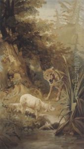 Der Wolf Und Das Lamm (le Loup Et L'agneau) by Nicholas Edward Gabe