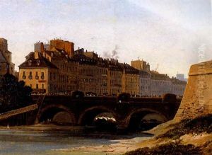 Pont A Lyon by Francois Amedee Gabillot