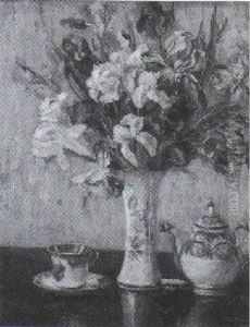 Irisstraus In Porzellanvase