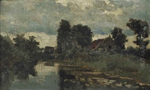 A Polder Landscape With A Farm