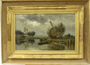Avant L'orage, Vue Prise A Abcoude Pres Amsterdam (hollande)