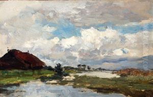 Landschap Met Wolkenlucht