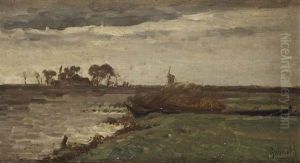 Vue Du Lac D'acboude - Hollande by Paul Joseph Constantine Gabriel