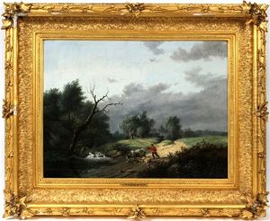 Shepherd In Landscape by Paul Joseph Constantine Gabriel
