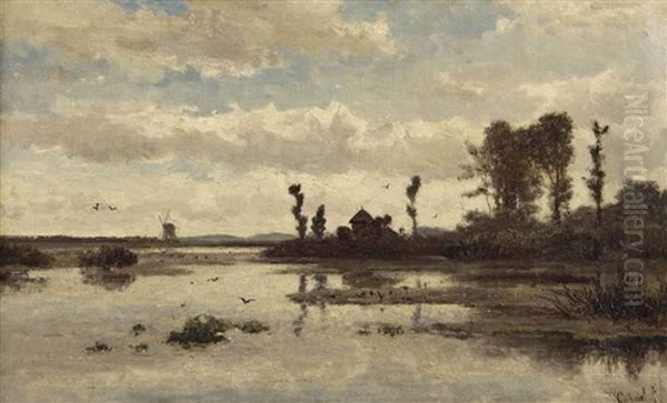 A Farm And A Windmill In An Extensive Polder Landscape - view 1