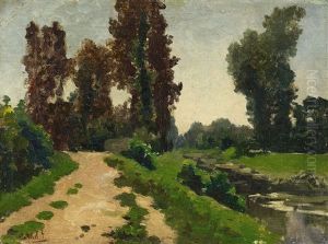 View Of A Park With A Stream View Of A Park With A Stream