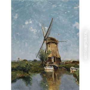 A Mill In A Polder Landscape